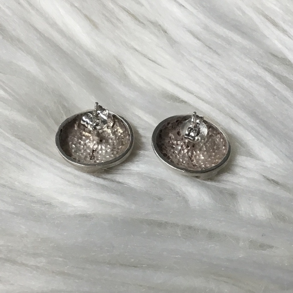 Whitney Kelly Vintage 925 Button Post Earrings - Picture 3 of 4